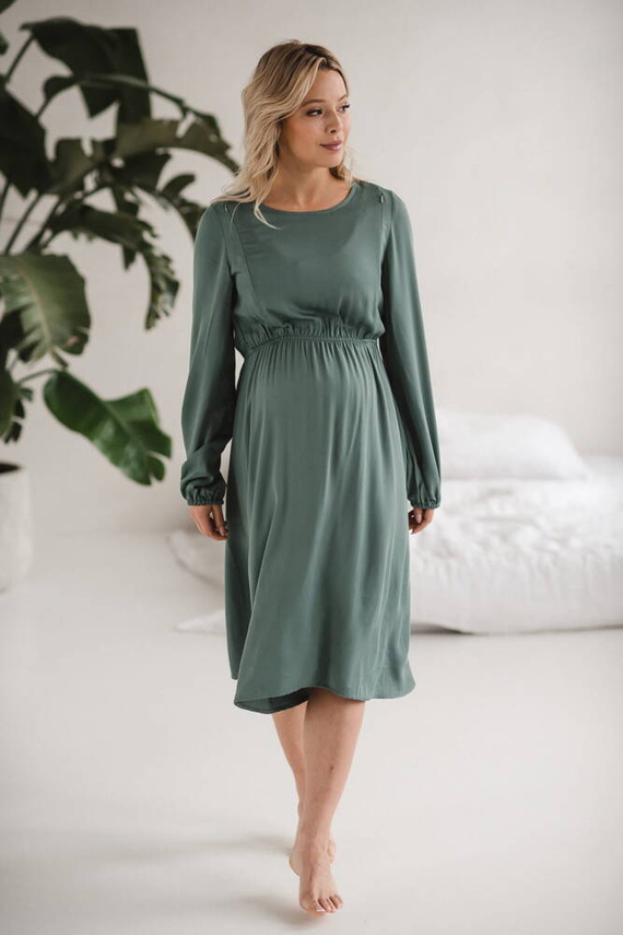 Lovely Dress Midi sukienka ciążowa i do karmienia Milk&Love miętowy