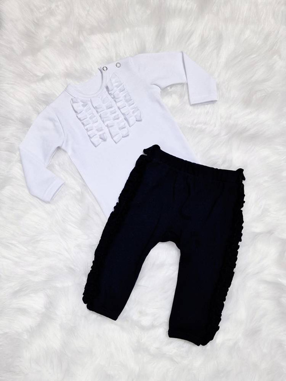 Zuza Bambarillo Body z długim rękawem biały