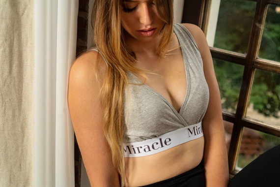 Biustonosz ciążowy i do karmienia 701 Miracle - jasny szary