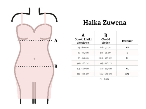 Zuwena Halka nocna damska DKaren - czerwony