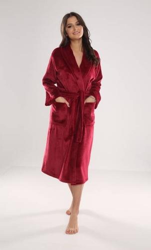 628 Abigail Długi Szlafrok damski Forex - bordo