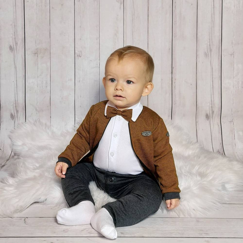 Miłosz Bambarillo Komplet katana + spodnie brązowy