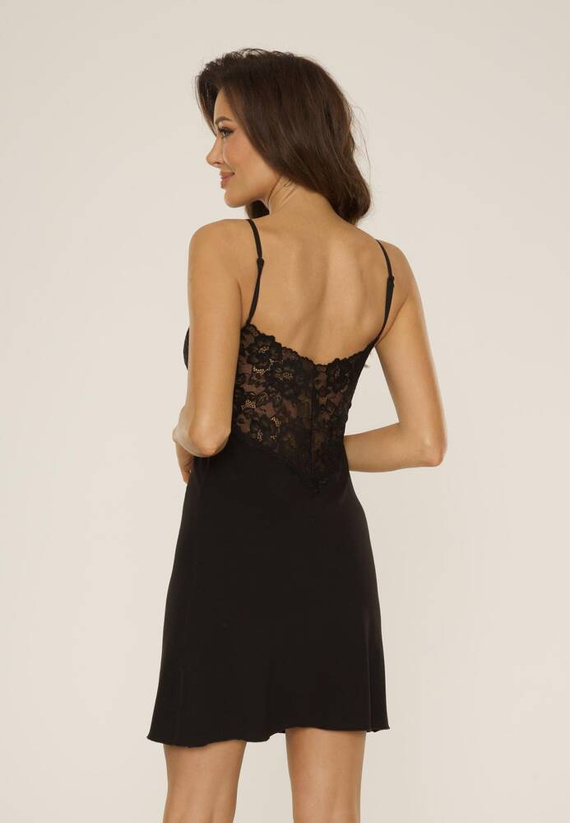 752 Lilian Koszulka nocna De Lafense - czarny