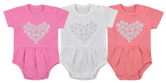 Bawełniane Body krótki rękaw "MARCELINKA" Koala-biały