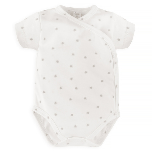 Hello Pinokio Body kopertowe z krótkim rękawem - ecru słoneczka