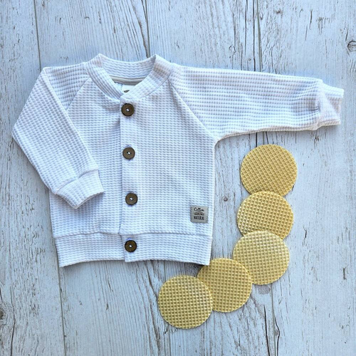 "Natural Waffel" Makoma Bluza white