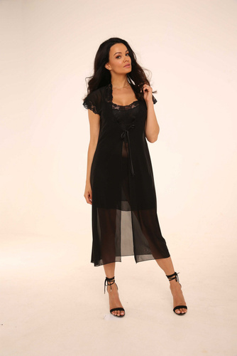 470 Alison Peniuar szlafrok damski Forex - czarny