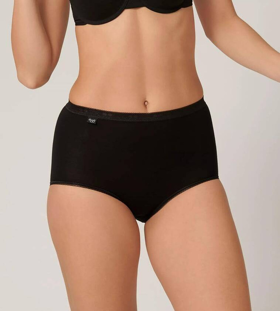 Basic + Maxi Figi Damskie Sloggi - czarny