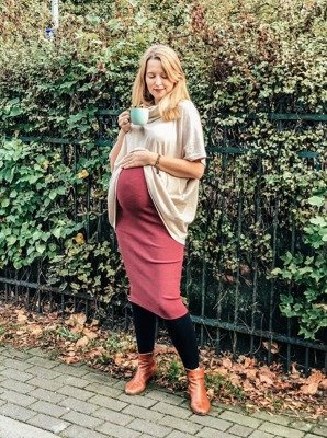 ECO Spódnica midi tuba Cool mama burgund