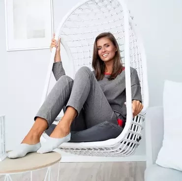 Akcent Piżama Damska dł. rękaw, dł. spodnie Italian Fashion- ciemny melanż