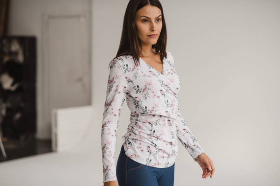 Milk Bar Bluzka do karmienia i ciążowa Milk&Love w magnolie