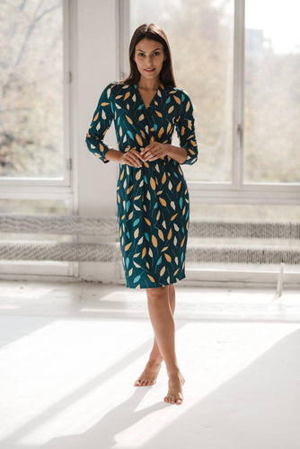 Grow with me sukienka ciążowa i do karmienia Milk&Love turkus w listki