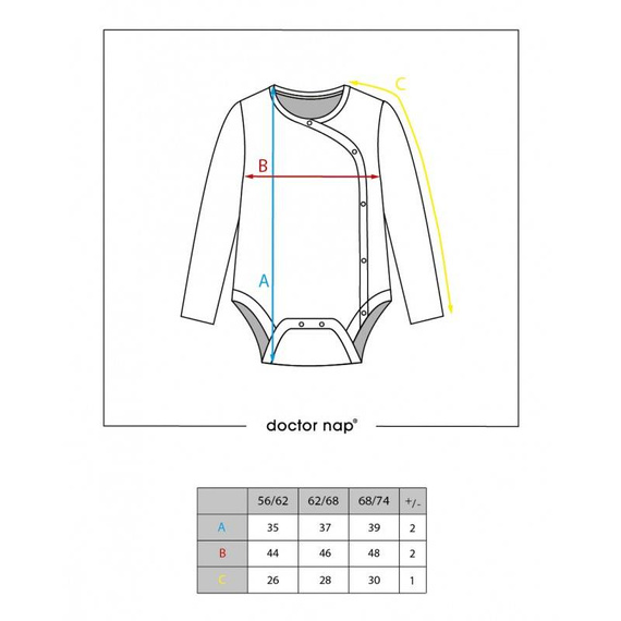 Body z długim rękawem rozpinane 4290 Doctor Nap - deep blue