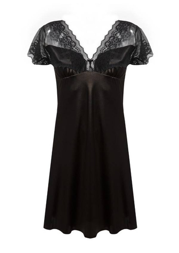 Josephine Halka satynowa koszulka damska DKaren - czarny