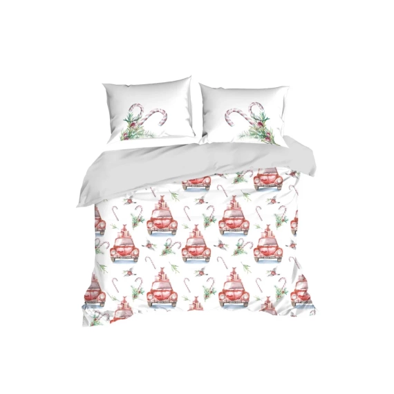 Candy Pościel świąteczna z nadrukiem samochód Eurofirany