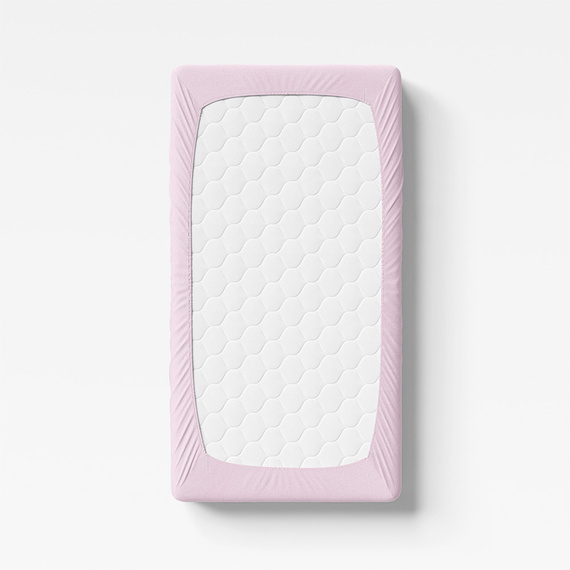 Eevi Prześcieradło dziecięce frotte - jasny różowy