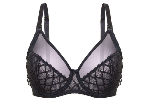 Huggy Soft Black miękki biustonosz do karmienia Momtobe czarny 