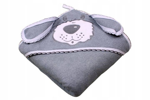 Niemowlęce okrycie kąpielowe "Piesek" Terjan - szary