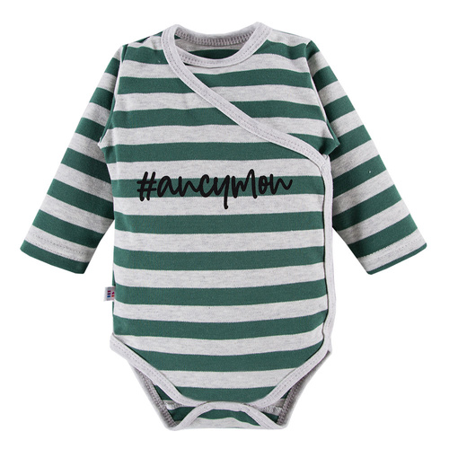 Ancymon Eevi Body niemowlęce 2-pak - szary/zielony