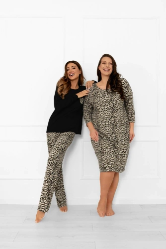 Kenia Koszula nocna damska Italian Fashion – panterka, 3/4 rękaw