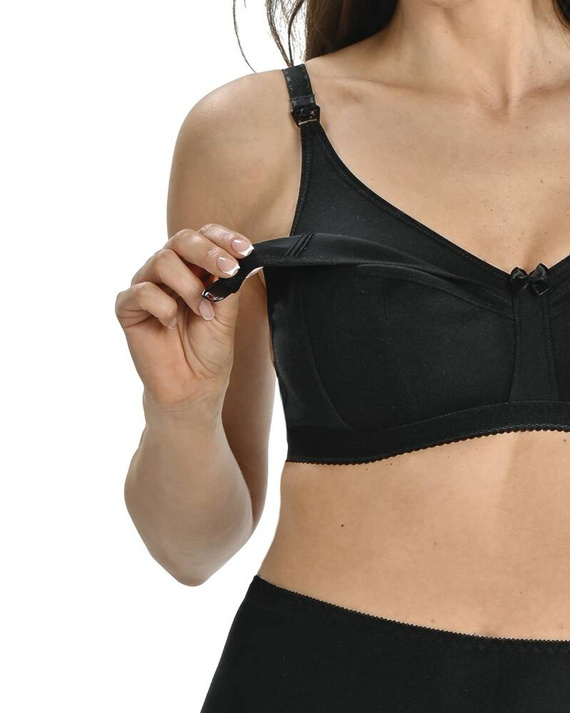 404 Perla miękki biustonosz do karmienia bez fiszbin Teyli - czarny