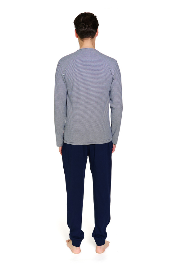 Doctor Nap 7353 – Męska piżama bawełniana z guzikami | Polska produkcja - blackberry