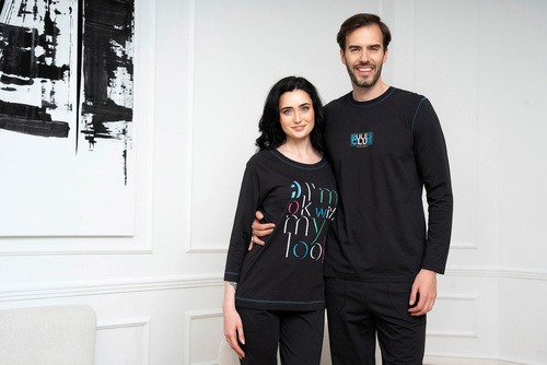 Olza Piżama Damska 3/4 rękaw, 3/4 spodnie Italian Fashion - czarny