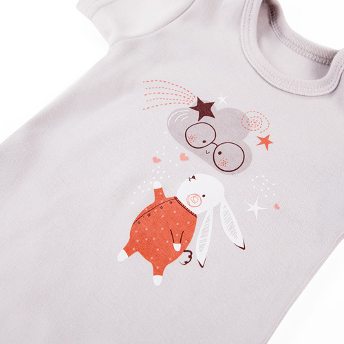 Mellow Ewa Klucze Body z krótkim rękawem - szary