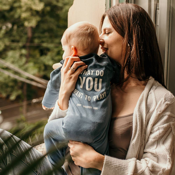 Jump Eevi Pajac ze stópkami - niebieski