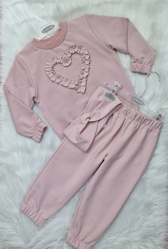 Mia Bluza dziecięca Bambarillo przydymiony róż– bawełna i elastan, miękka dzianina dresowa | Komfort i styl