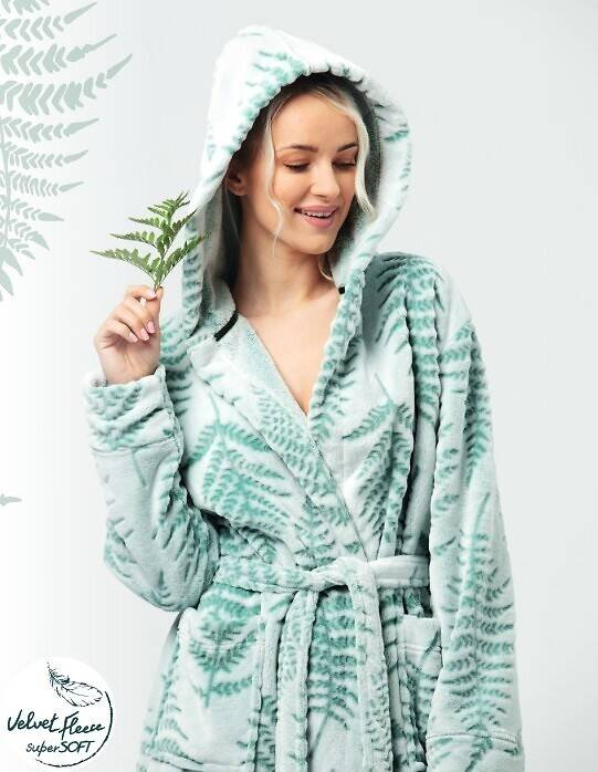 LGD 980 Krótki Szlafrok Damski Key- miętowy