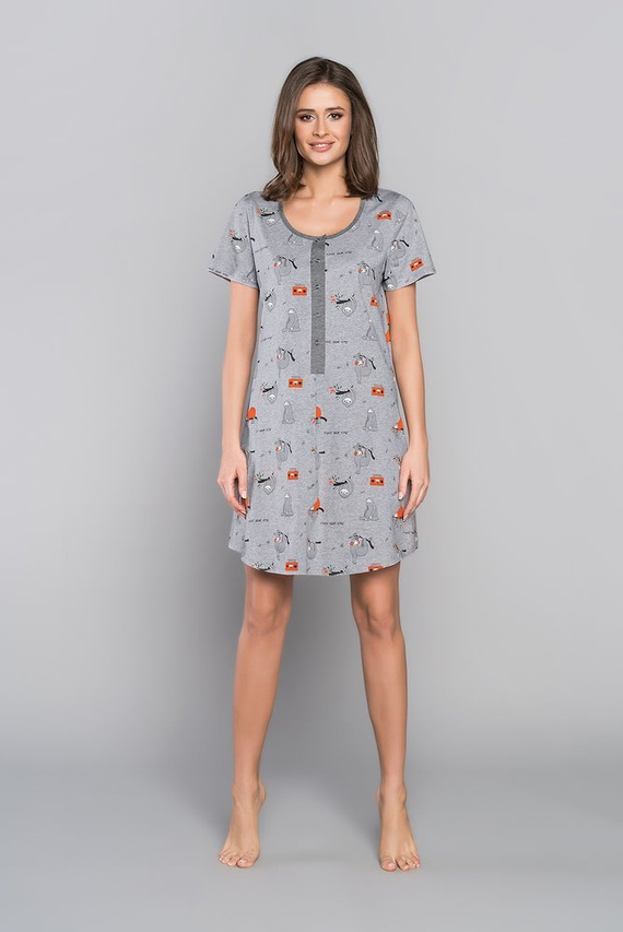 Orso Italian Fashion Koszula nocna krótki rękaw - róż