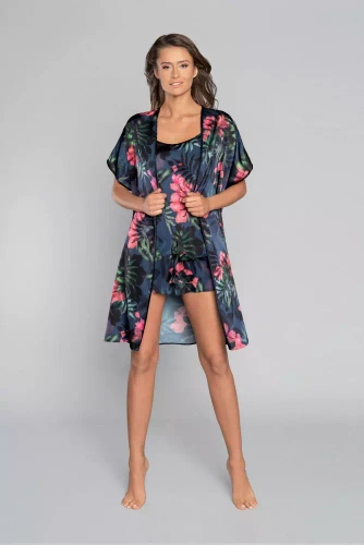 Amazonia Piżama Damska wąskie ramiączko, spodenki Italian Fashion - druk