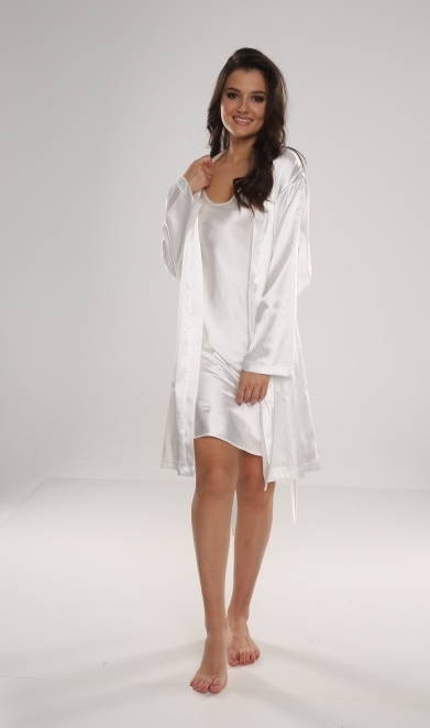 797 Classic szlafrok damski Forex - perłowy