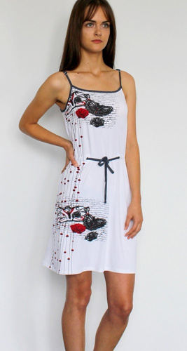 426 Alejandra II Koszula nocna na ramiączkach Forex - biały