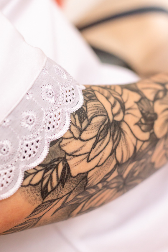 34DB Peonia Koszula nocna damska – biała z koronką Marija, 100% bawełna