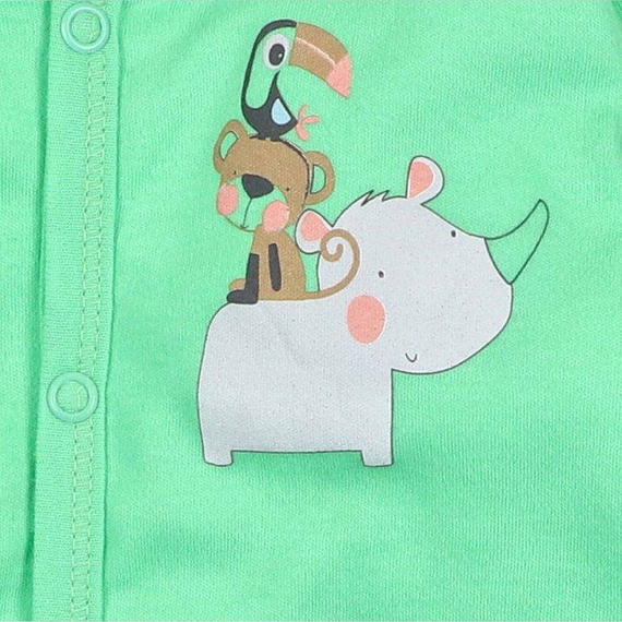 Sawanna Bluza dresowa rozpinana z bawełny organicznej Nini zielony