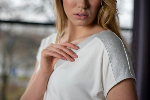 015  Bluzka krótki rękaw MIRACLE- biały