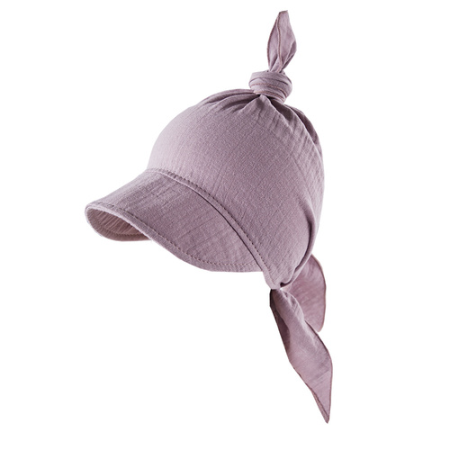 Botanic Chustka z daszkiem muślinowa Eevi - wrzos