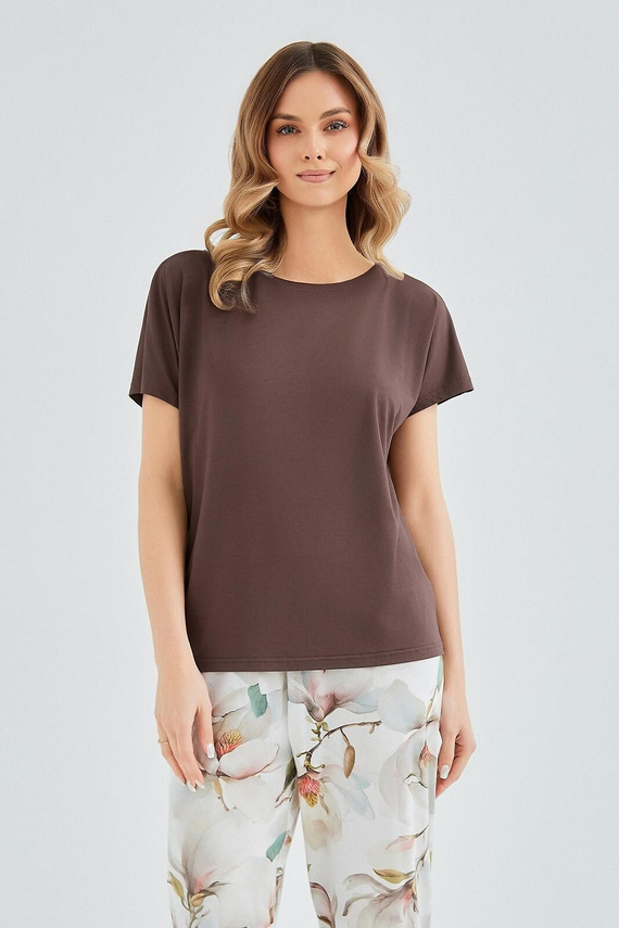 Piżama damska Taro Apolonia 3606 wiskoza bawełna spodnie 7/8 komfort