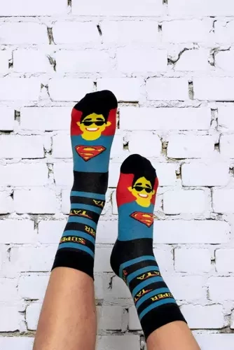 M41D Super Tata Italian Fashion Skarpety długie - granatowy/kolory