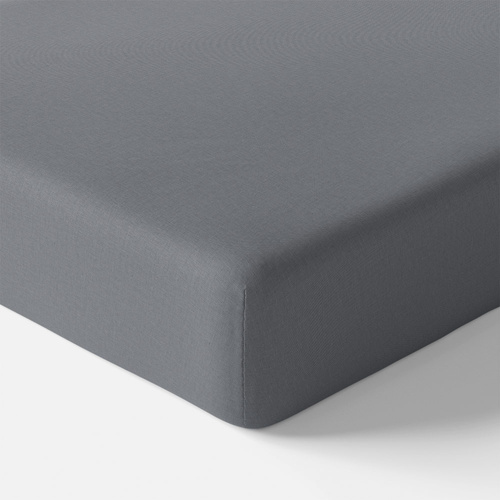 Eevi Prześcieradło dziecięce bawełniane - ciemny szary