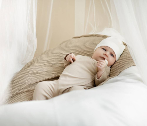 Lovely Day Pinokio Pajac niemowlęcy wiązany - beżowy