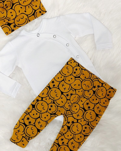 Emotki Bambarillo komplet 3-częściowy ciemny róż