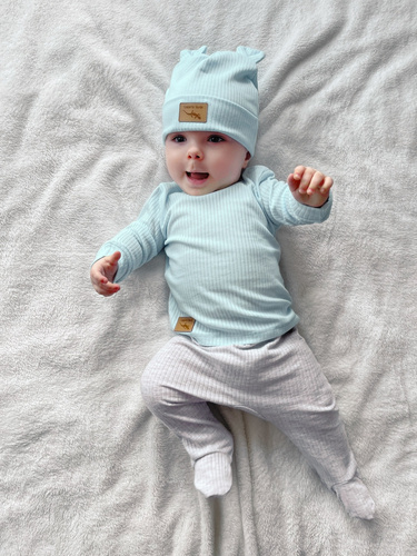 Lagarto Verde Bluzka z dzianiny prążkowej  - niebieski