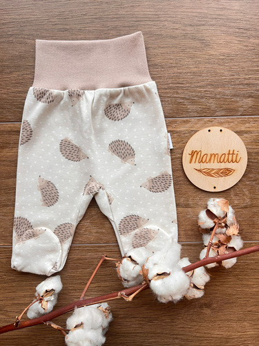 Bawełniane półśpiochy dla niemowląt Mamatti PD15720 jeżyki – z delikatną gumką