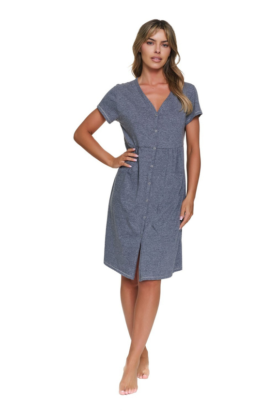 Koszula Ciążowa Doctor Nap 7547 100% Bawełna Do Karmienia Damska-dark grey