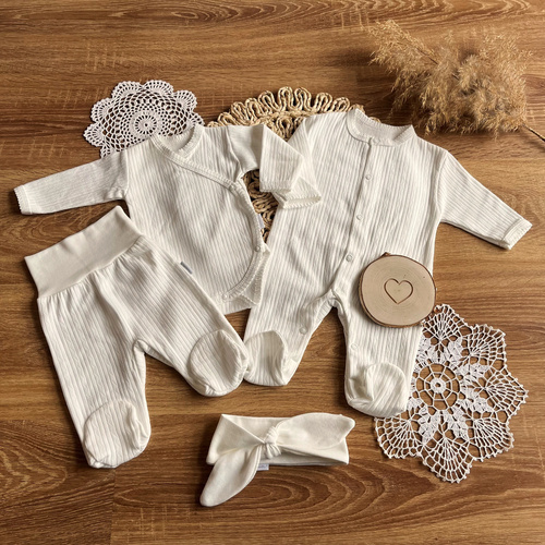 Komplet 4-częściowy WPAG003 Mamatti - ecru