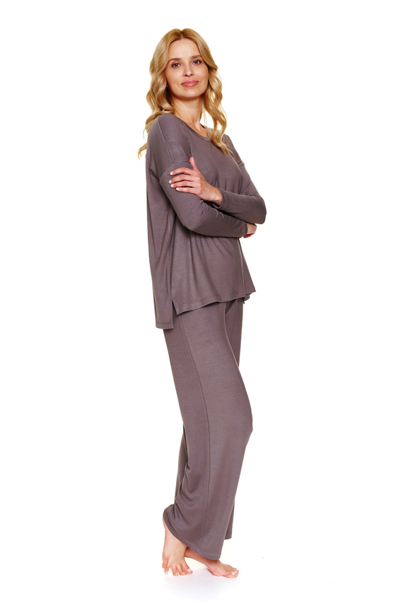 7305 Piżama damska Doctor Nap – komfortowa wiskoza i styl oversize - aspen