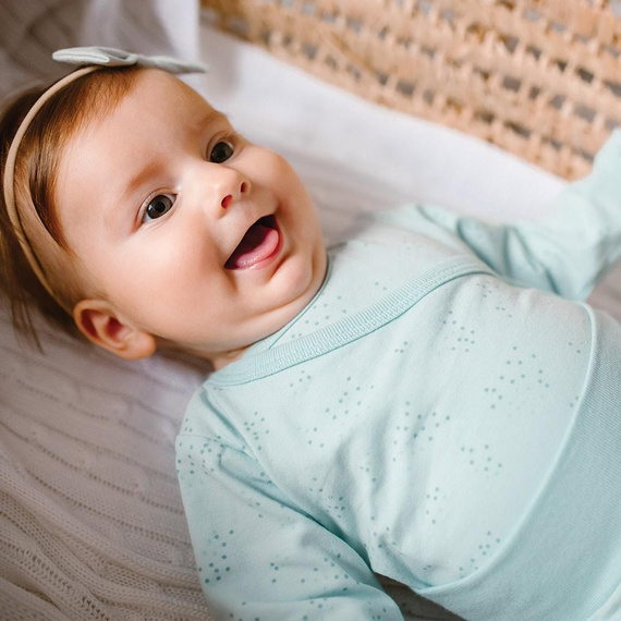 Petite Eevi Body rozpinane - listki zielone
